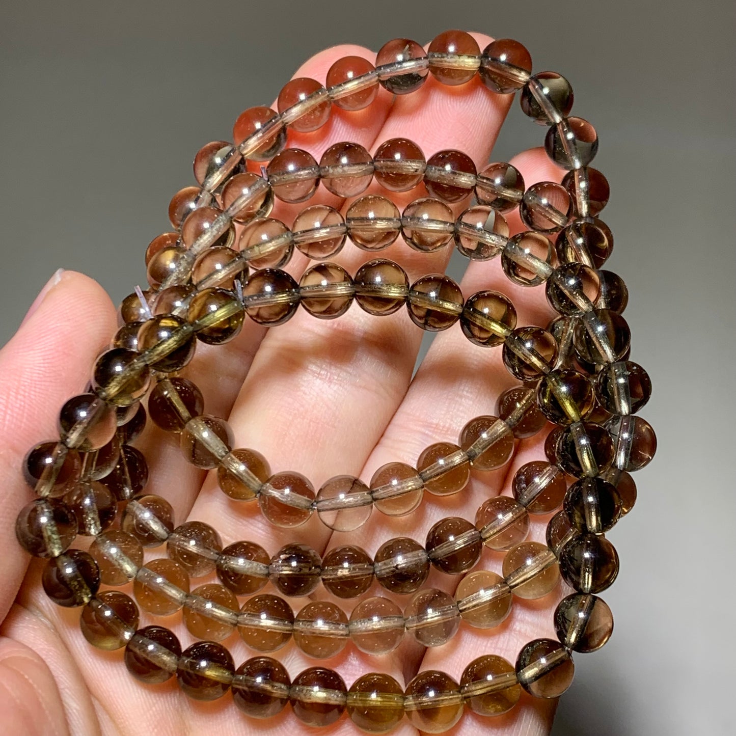 Smoky citrine crystal bracelet