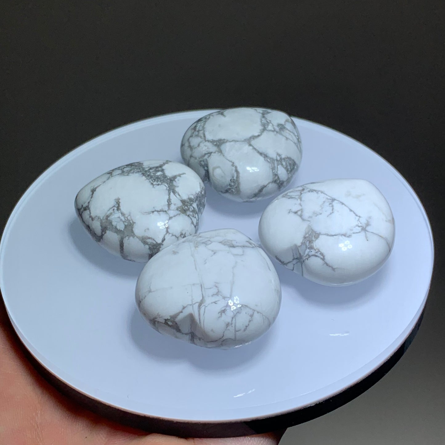 Howlite crystal heart