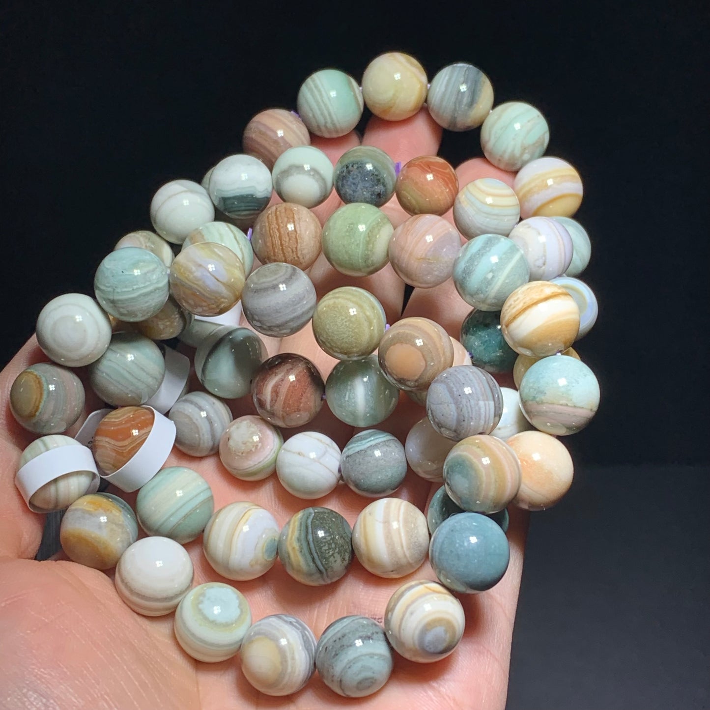 Banding agate crystal bracelet
