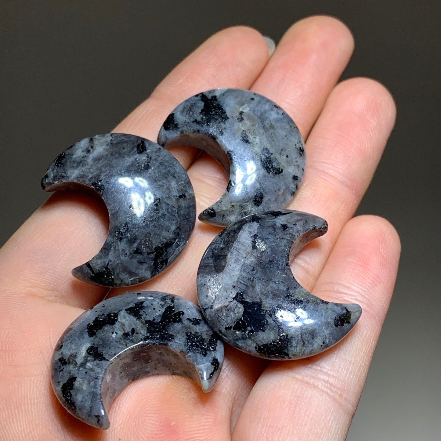 Larvikite crystal moon