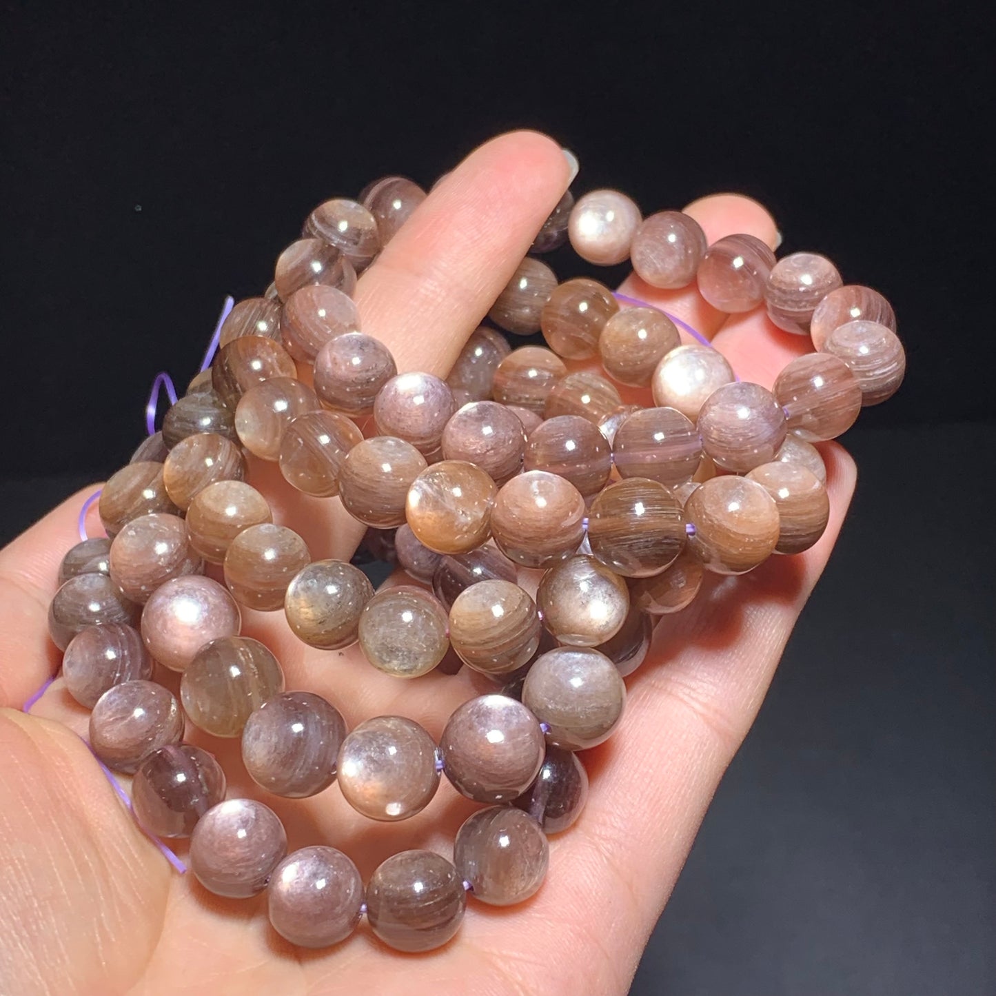 Pink lepidolite crystal bracelet