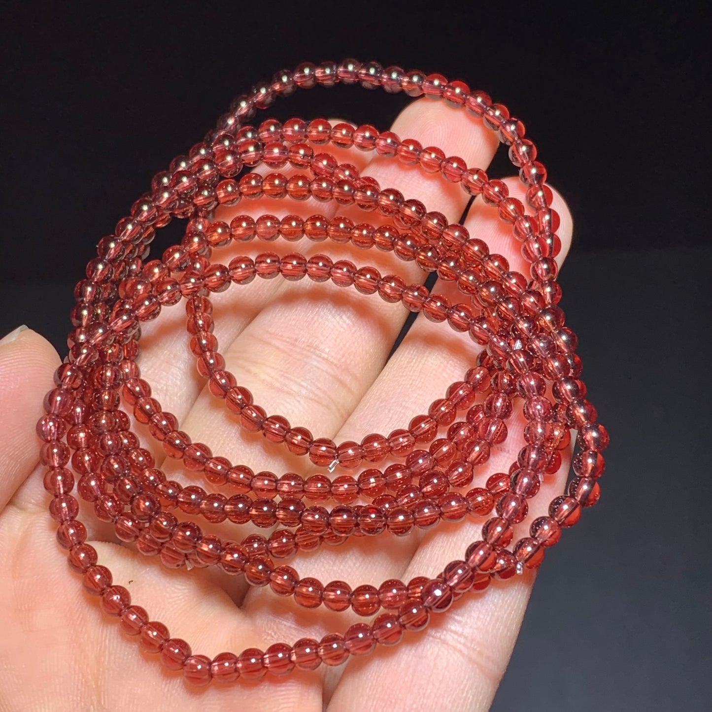 Garnet crystal bracelet