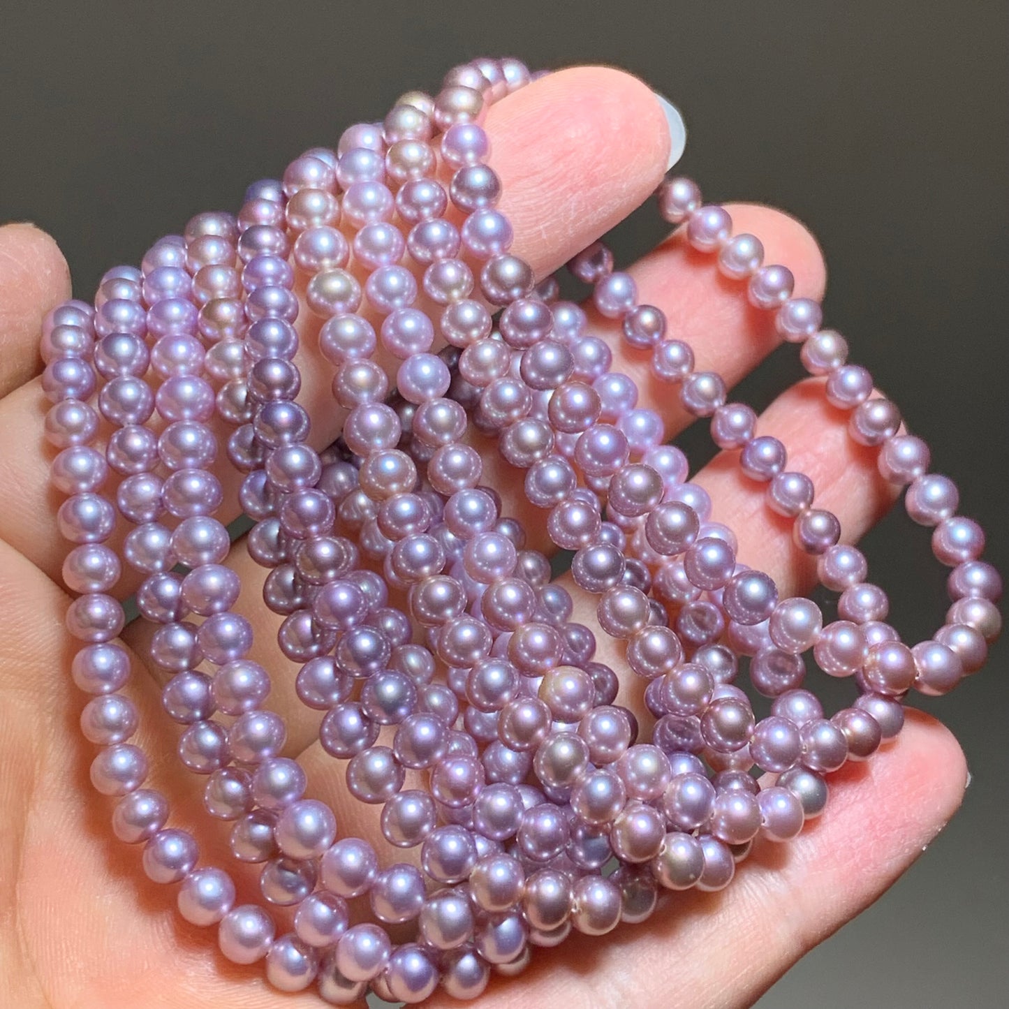 Natural purple pearl bracelet