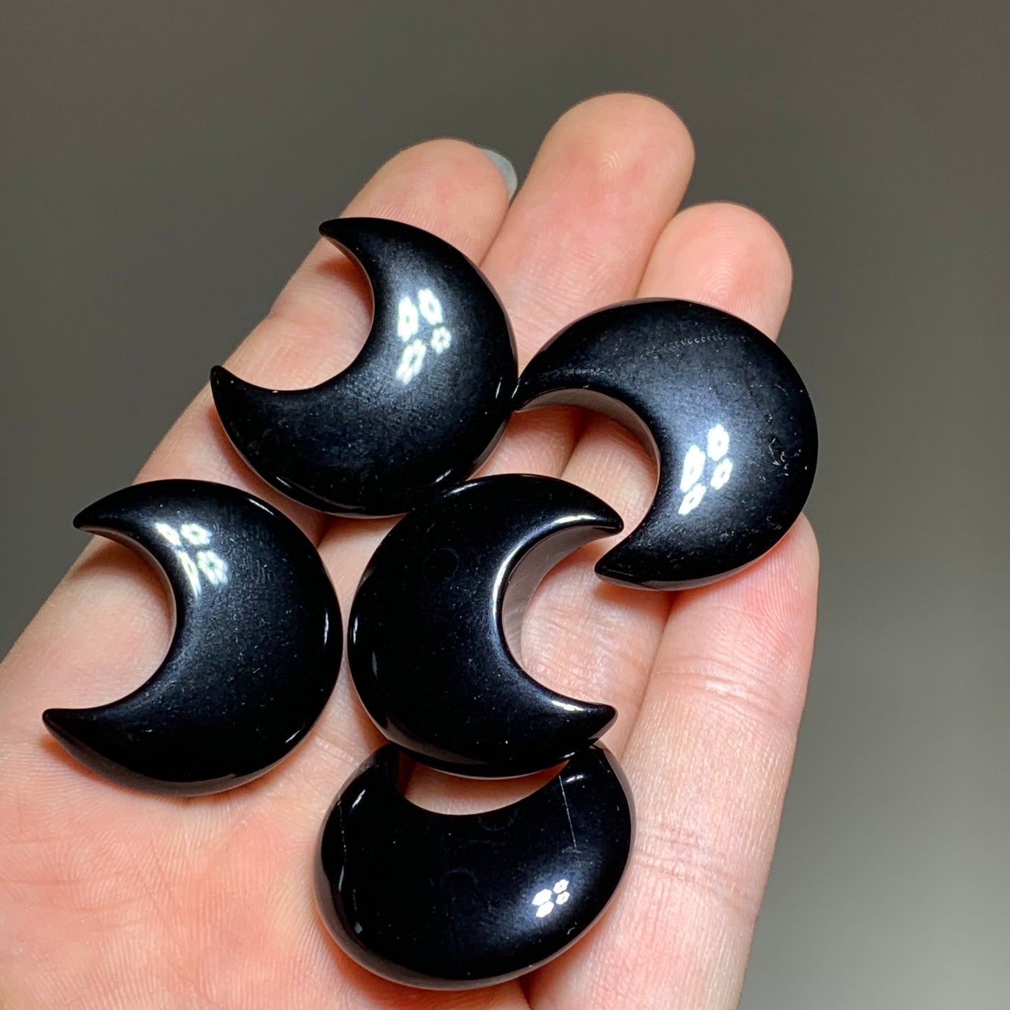 Obsidian crystal moon
