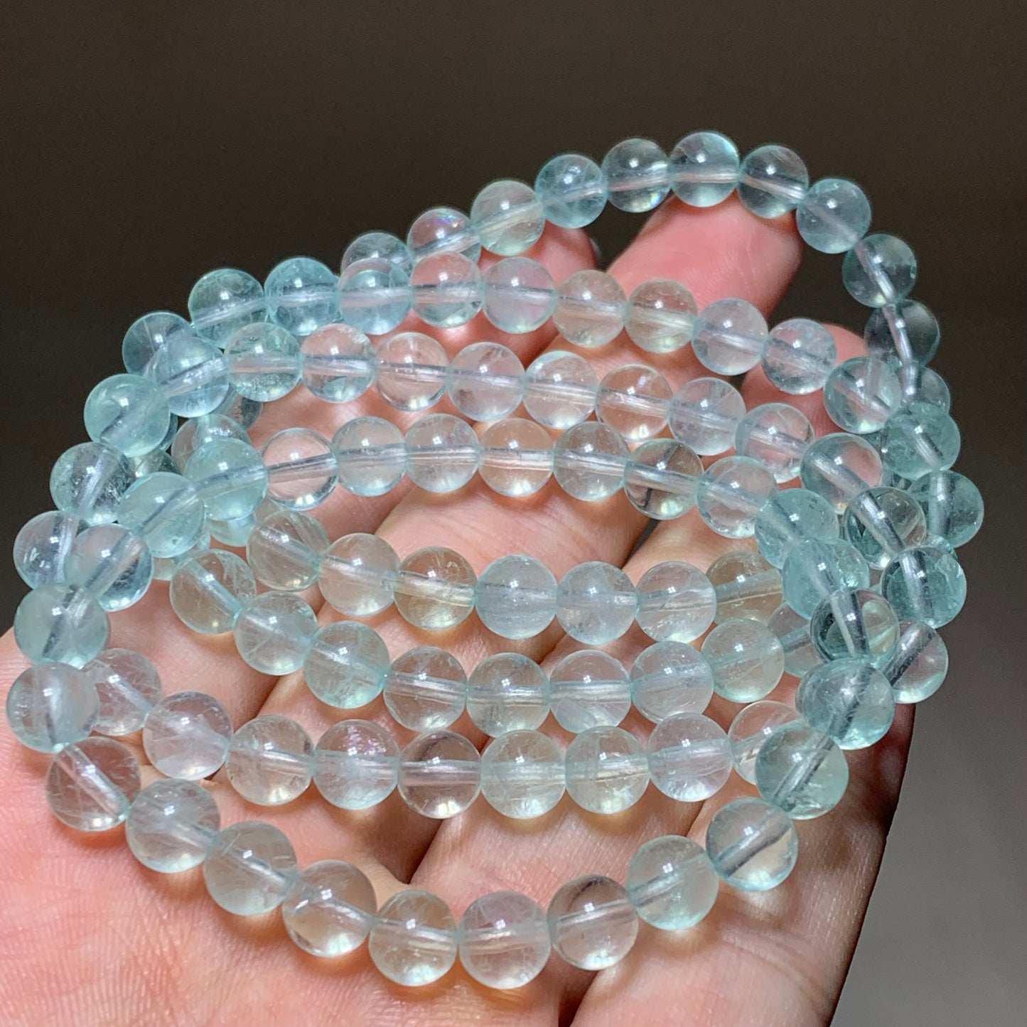 New green fluorite crystal bracelet