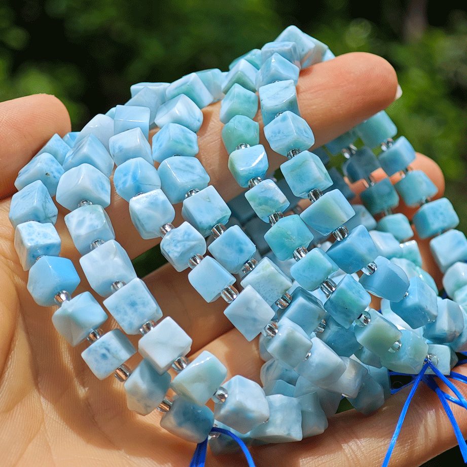 Wholesale Larimar Crystal Cube Bracelet