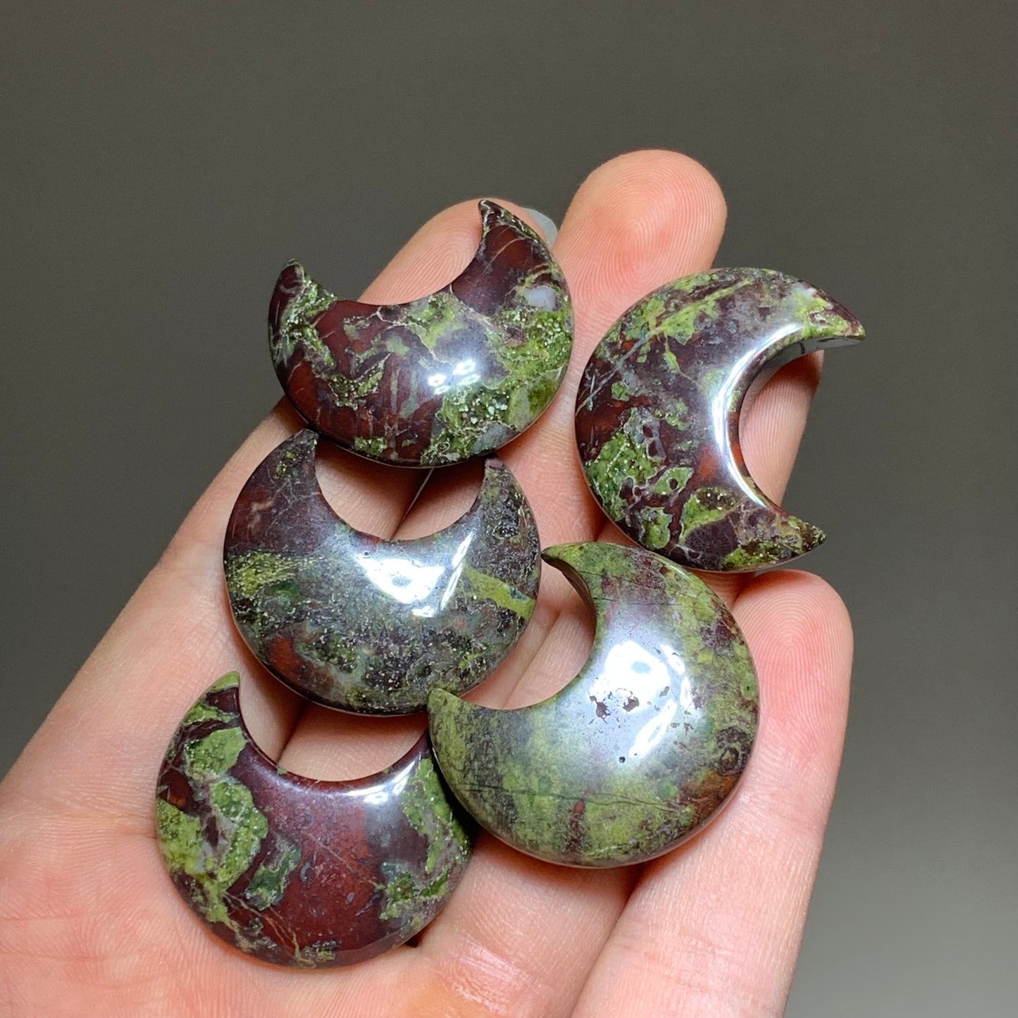 Blood stone crystal moon