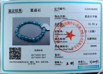 Crystal Bracelet Certificate