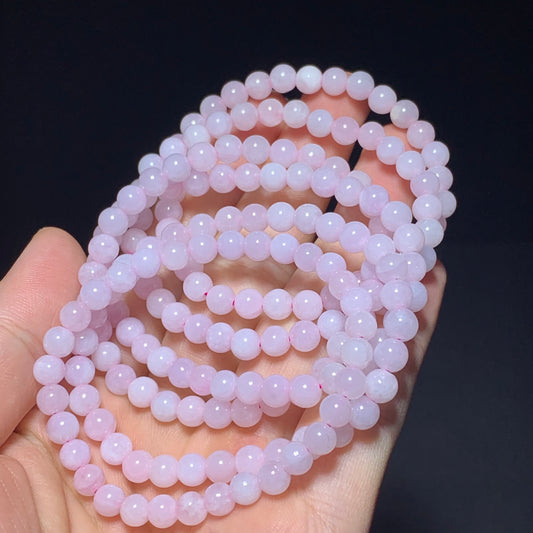 Pink jade crystal bracelet