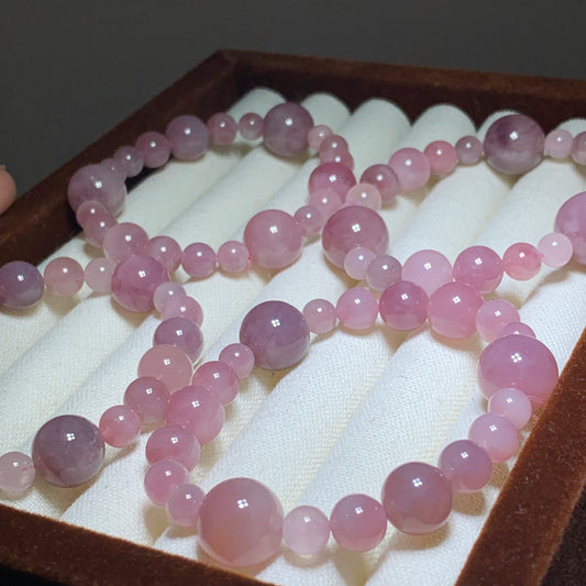 Purple rose quartz crystal bracelet