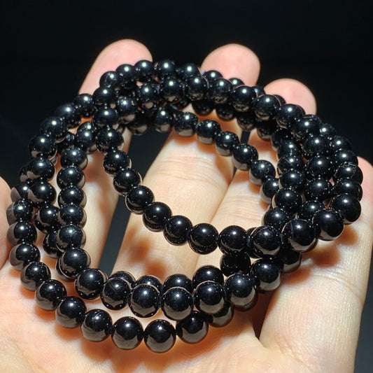 Small black tourmaline crystal bracelet