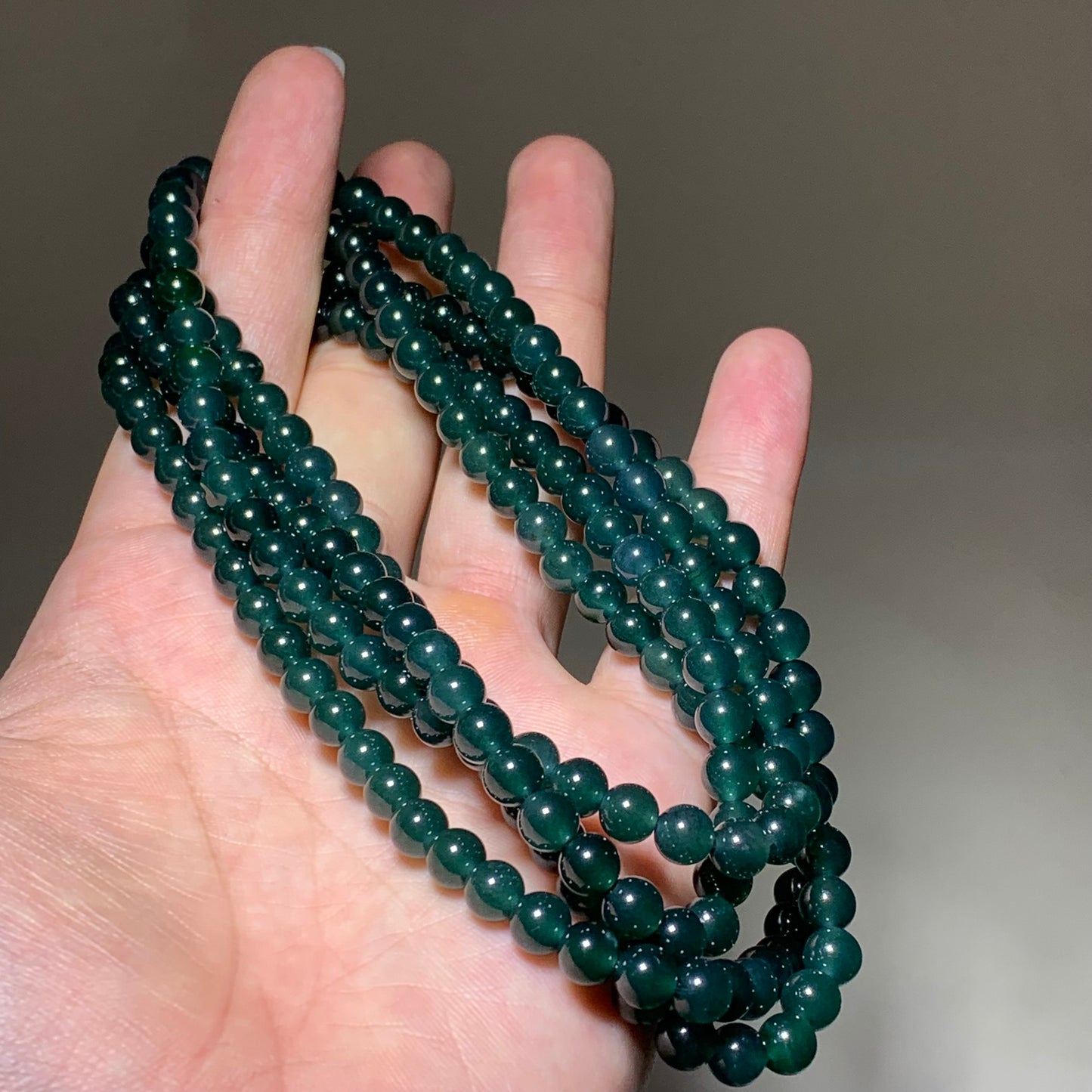 HQ blue water jade necklace