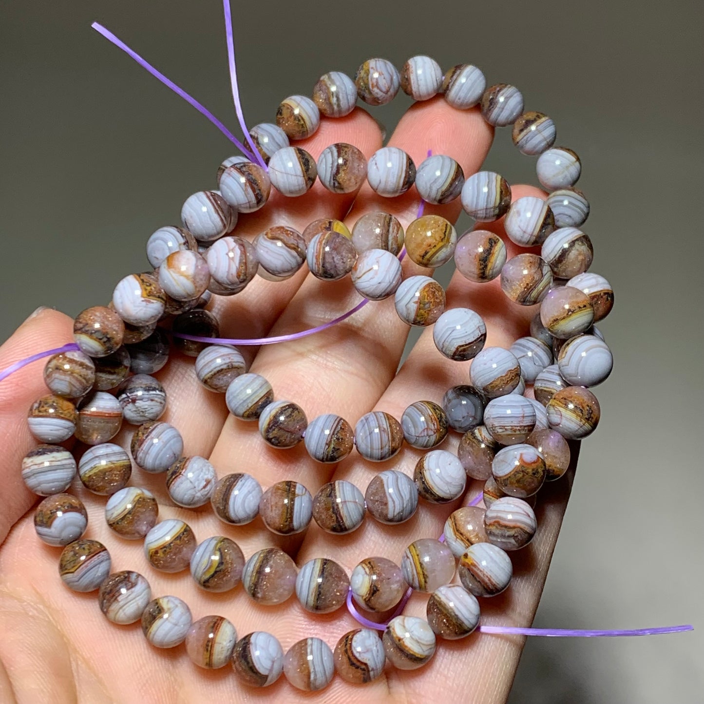 Amethyst agate crystal bracelet