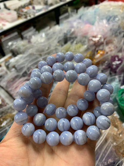 Wholesale blue lace agate crystal bracelet