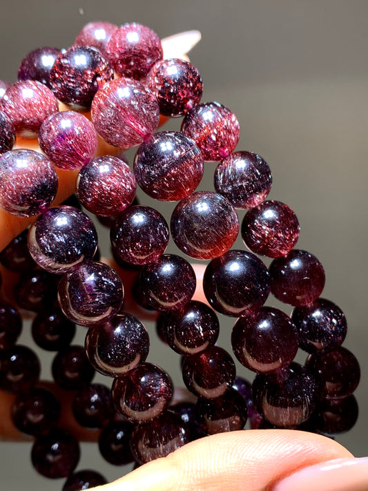 Blackcurrant super 7 crystal bracelet( Dm for actual price)
