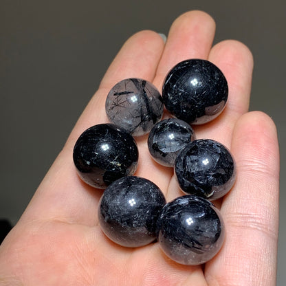 Black tourmaline crystal sphere