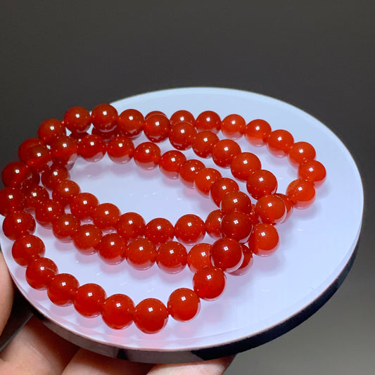 Red agate crystal bracelet