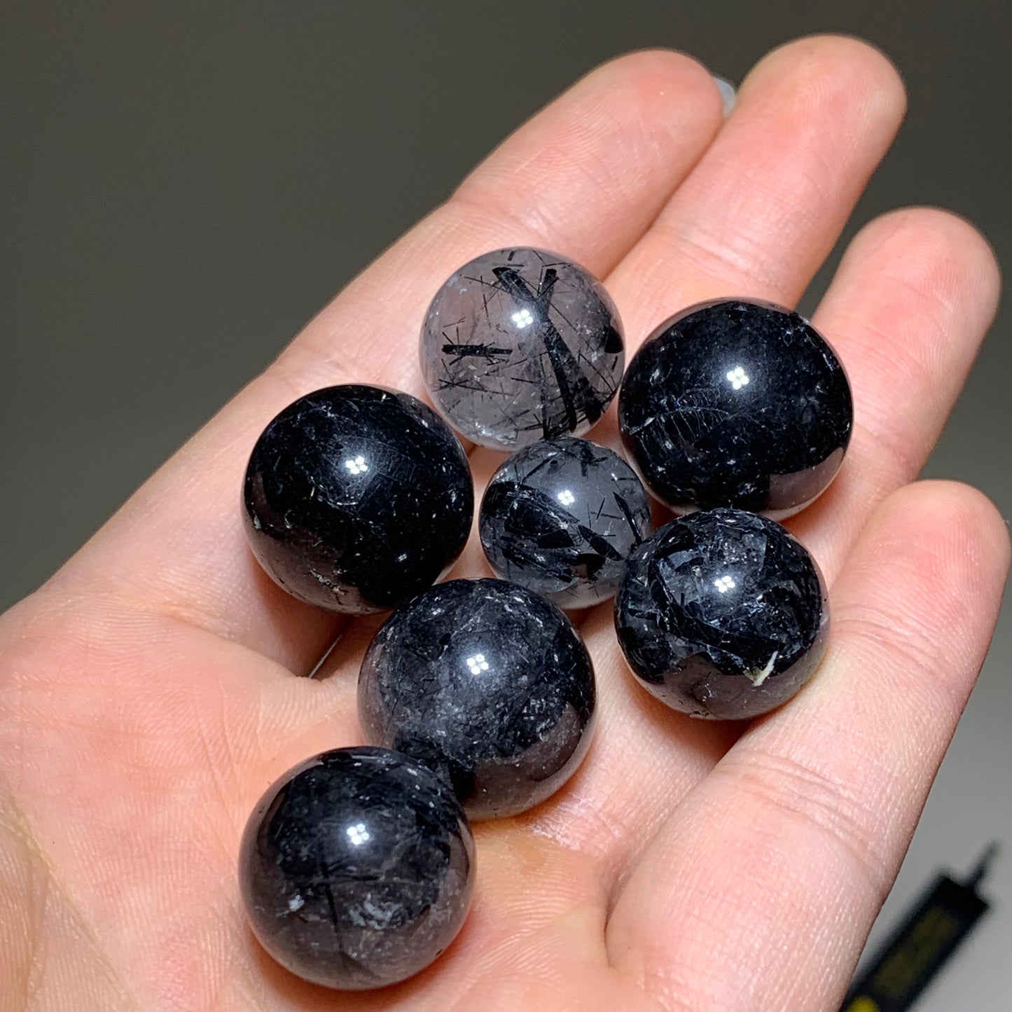 Black tourmaline crystal sphere