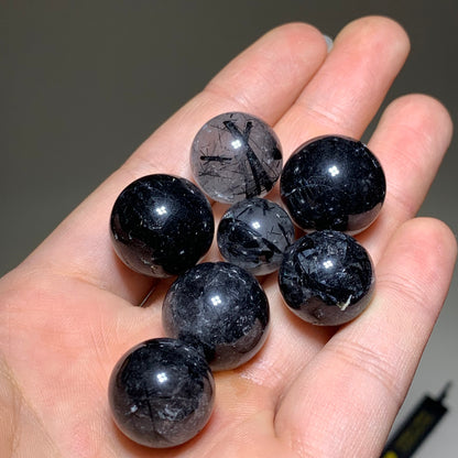 Black tourmaline crystal sphere