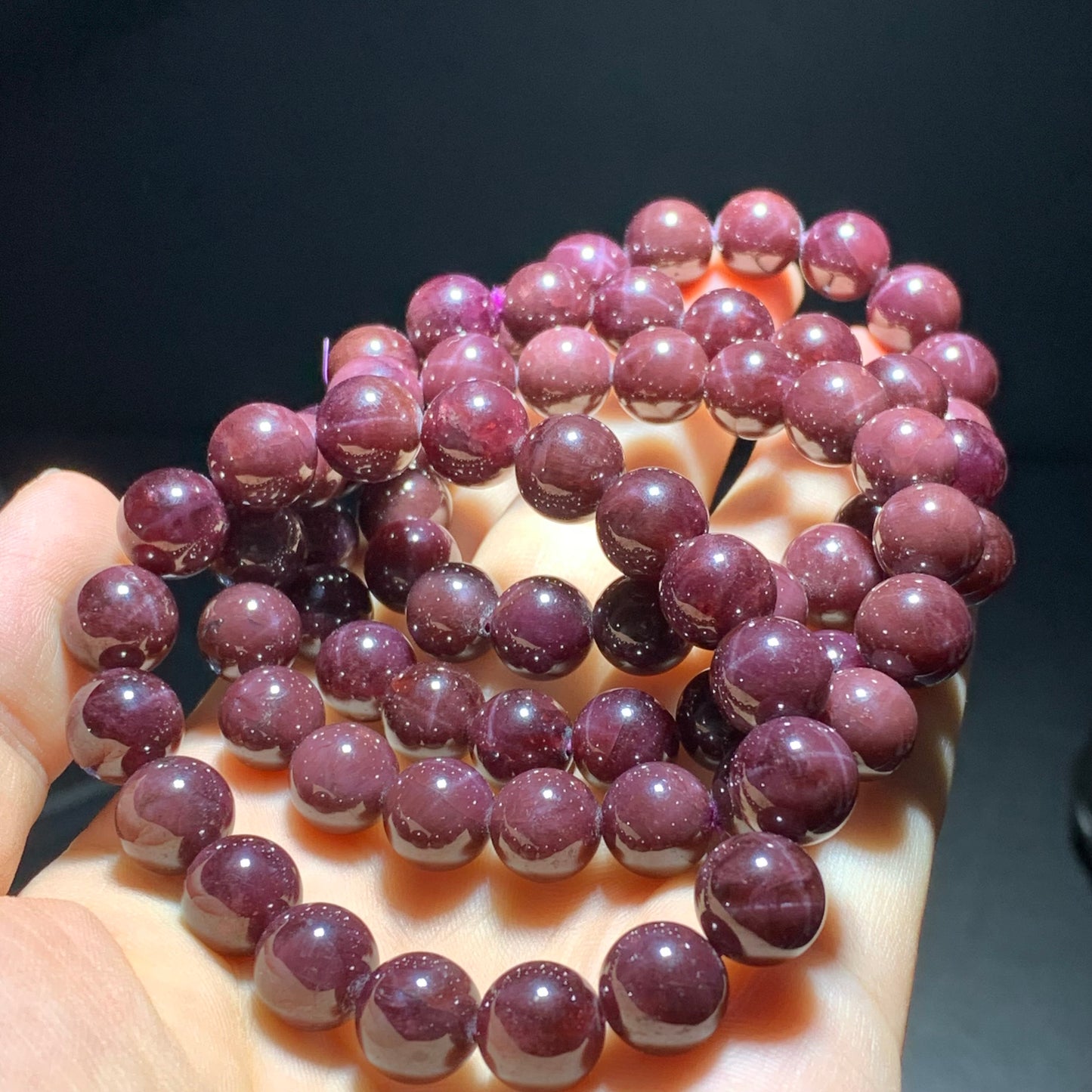 Big star flash garnet crystal bracelet