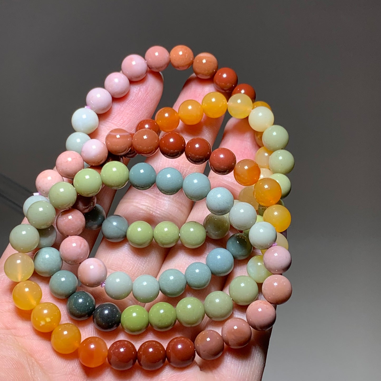 Alashan agate crystal bracelet