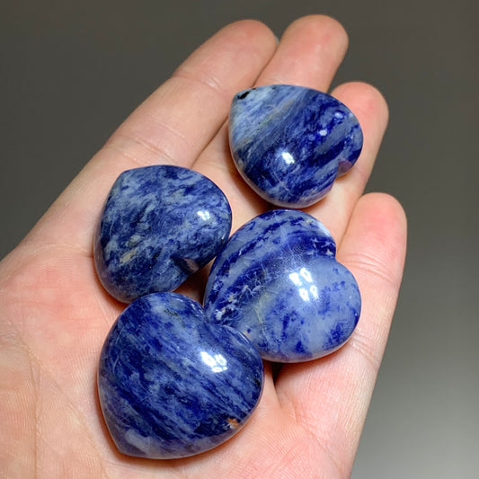 Sodalite crystal heart