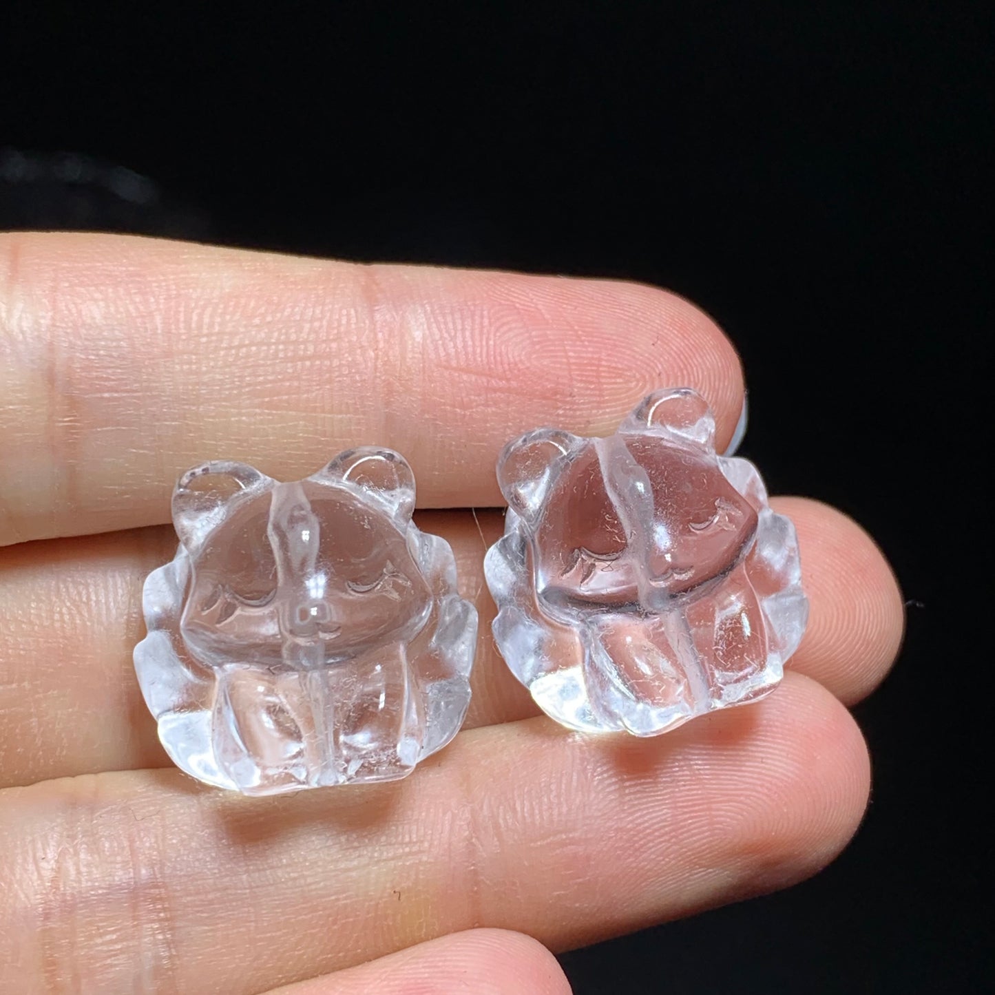 Big clear quartz fox