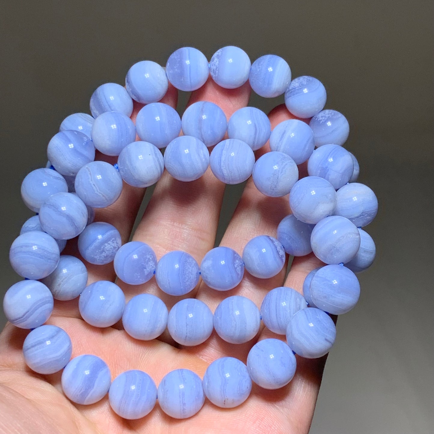 Wholesale blue lace agate crystal bracelet