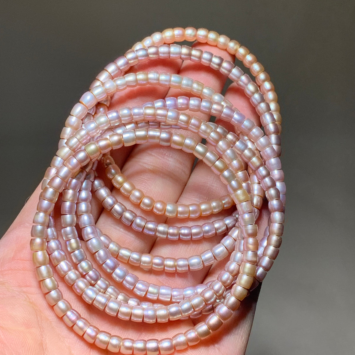 Natural pearl barrel bracelet