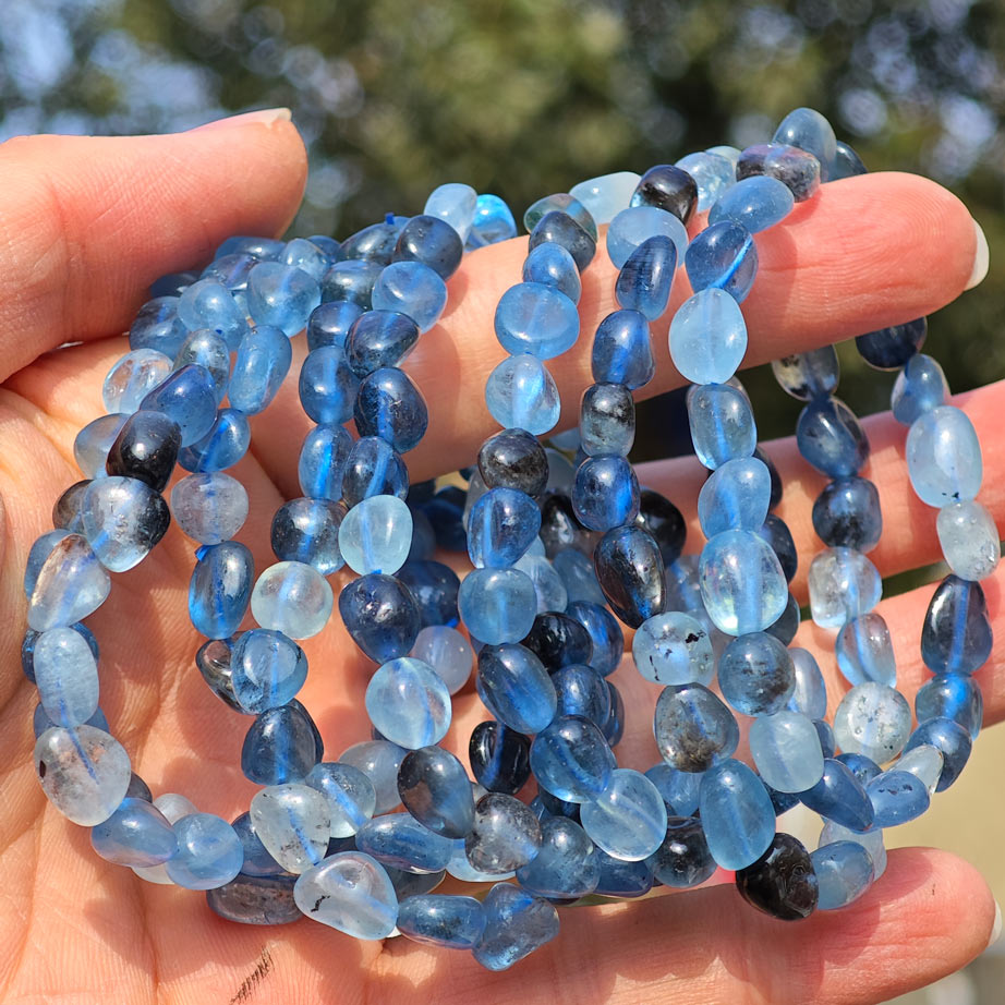 Wholesale Davil Aquamarine Crystal Freeform Bracelet