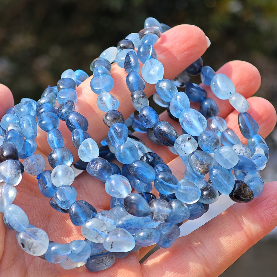 Wholesale Davil Aquamarine Crystal Freeform Bracelet