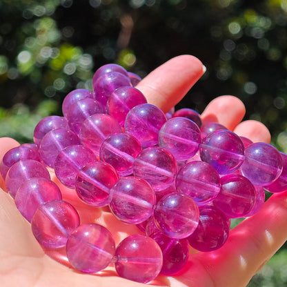 Wholesale Big Purple Fluorite Crystal Bracelet