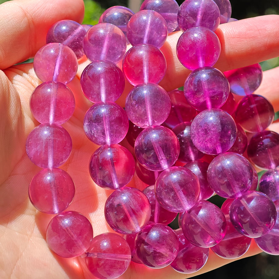 Wholesale Big Purple Fluorite Crystal Bracelet