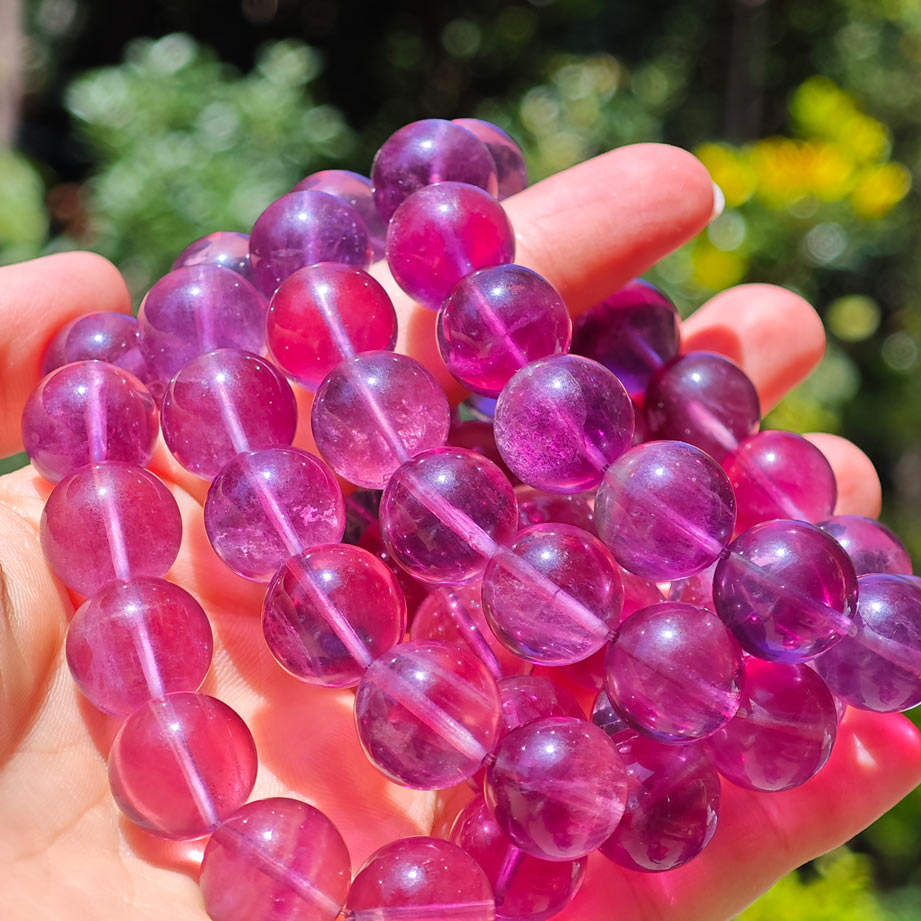 Wholesale Big Purple Fluorite Crystal Bracelet