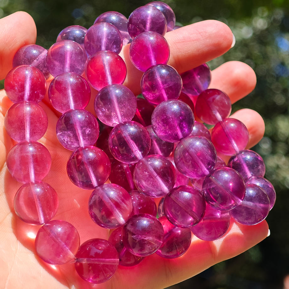 Wholesale Big Purple Fluorite Crystal Bracelet