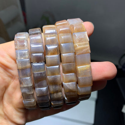 Wholesale Black Peach Moonstone Crystal Bangle