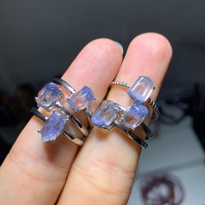 blue rutile ring