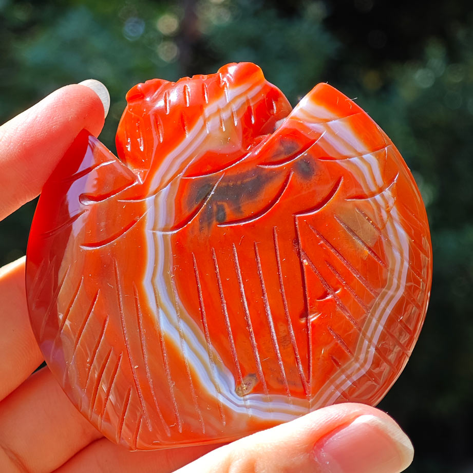 HQ Carnelian Crystal Owl