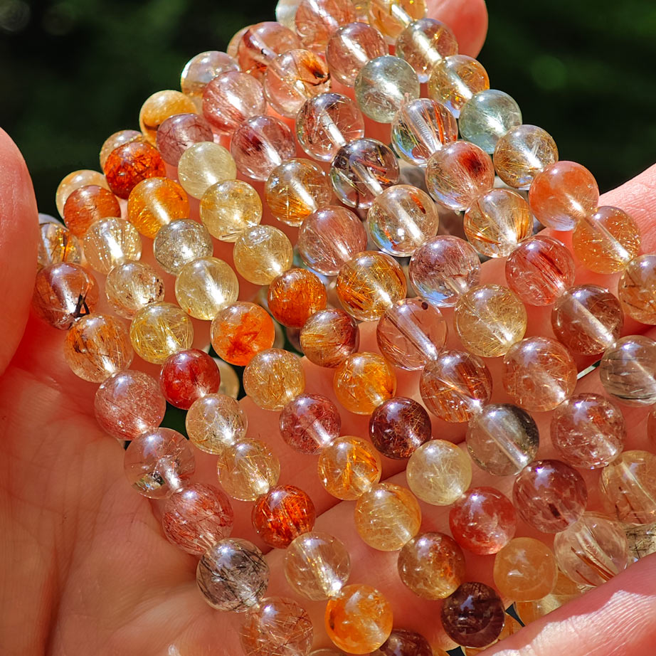 Wholesale Colorful Rutile Quartz Crystal Bracelet