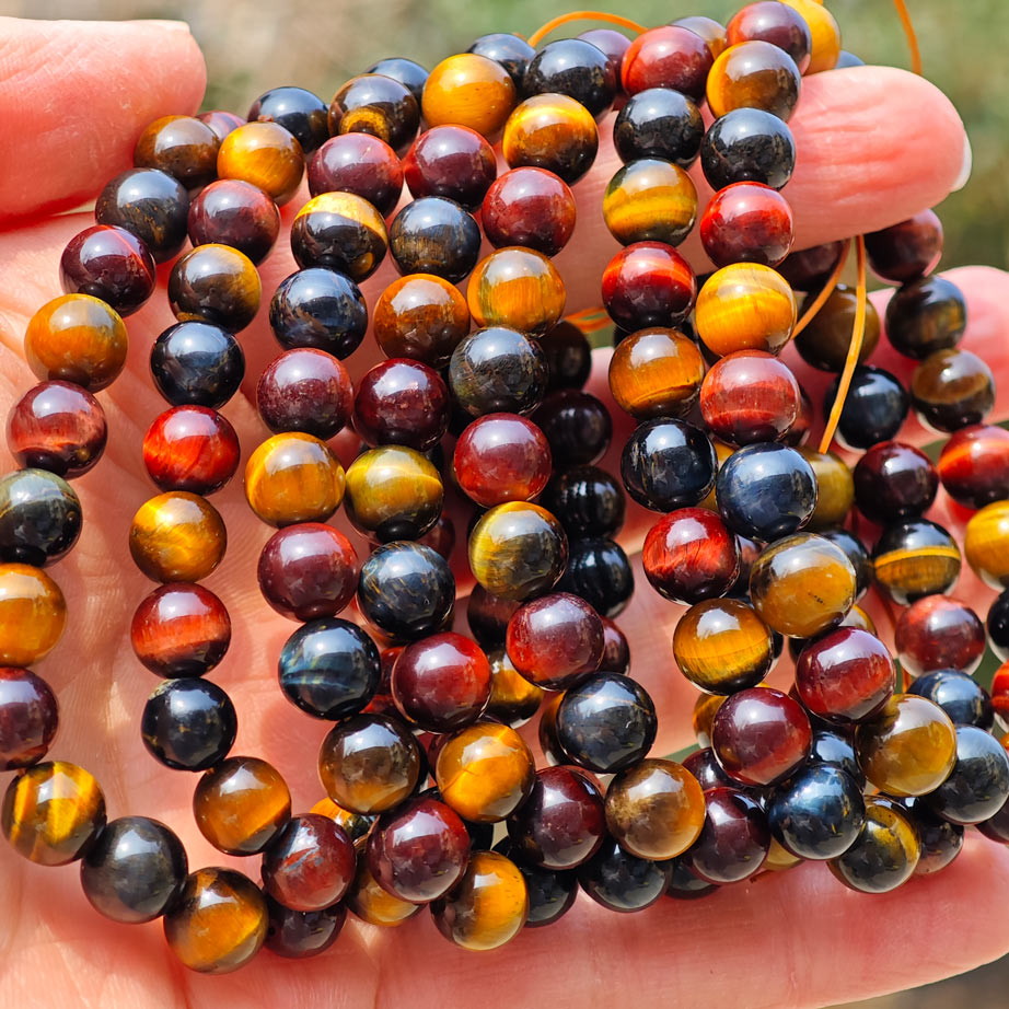 Wholesale Colorful Tiger Eye Stone Crystal Bracelet