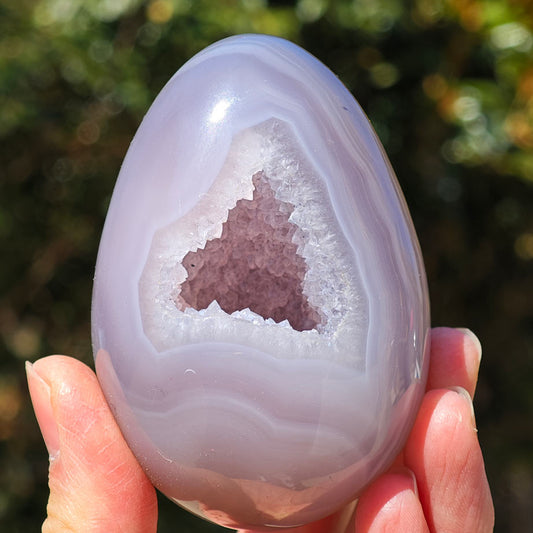 Purple Druzy Agate Crystal Egg with natural sparkling druzy patterns3
