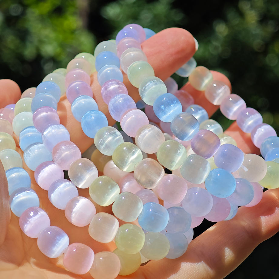 Wholesale Dyed Selenite Crystal Bracelet