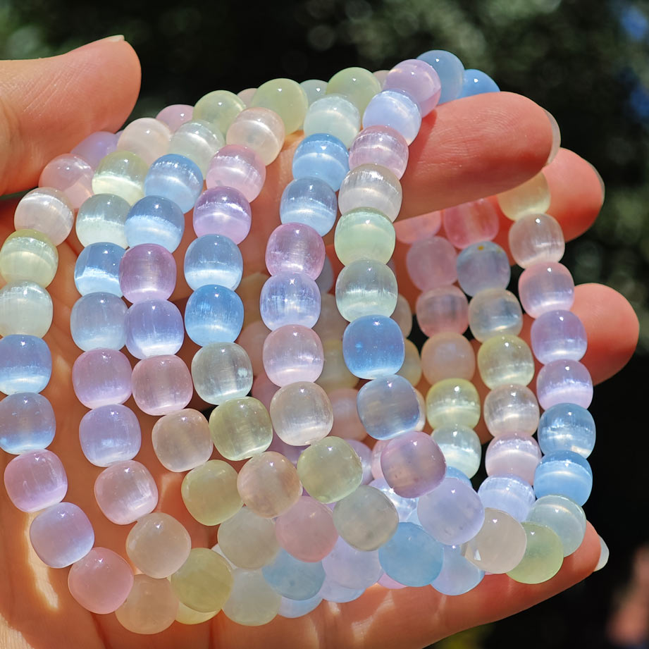 Wholesale Dyed Selenite Crystal Bracelet