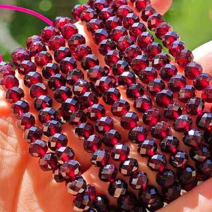Wholesale Red Faceted Garnet Crystal Bracelet
