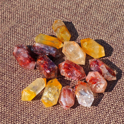 Wholesale Fire Quartz Golden Healer Crystal Point