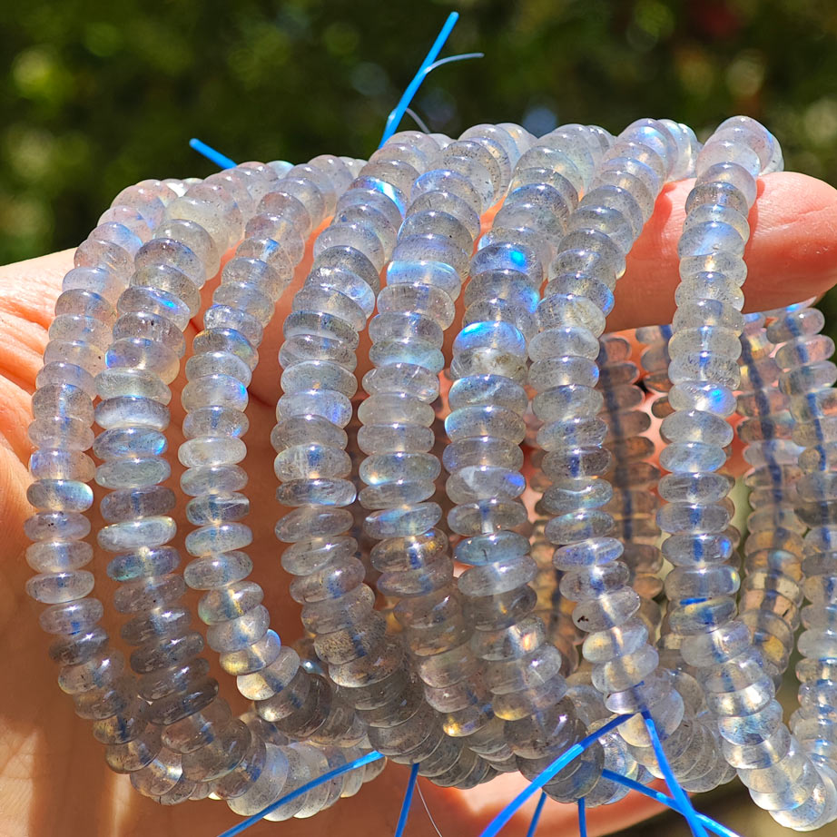 Wholesale Flat Bead Labradorite Crystal Bracelet