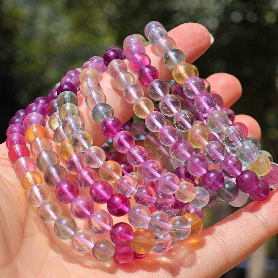 Wholesale Colorful Fluorite Crystal Bracelet