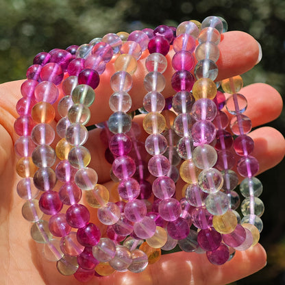 Wholesale Colorful Fluorite Crystal Bracelet