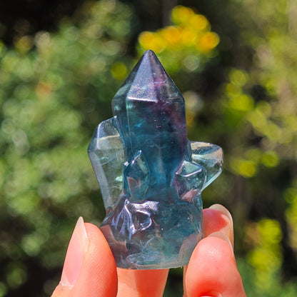 fluorite cluster carving