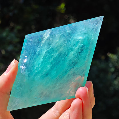 HQ Blue Green Fluorite Crystal Diamond